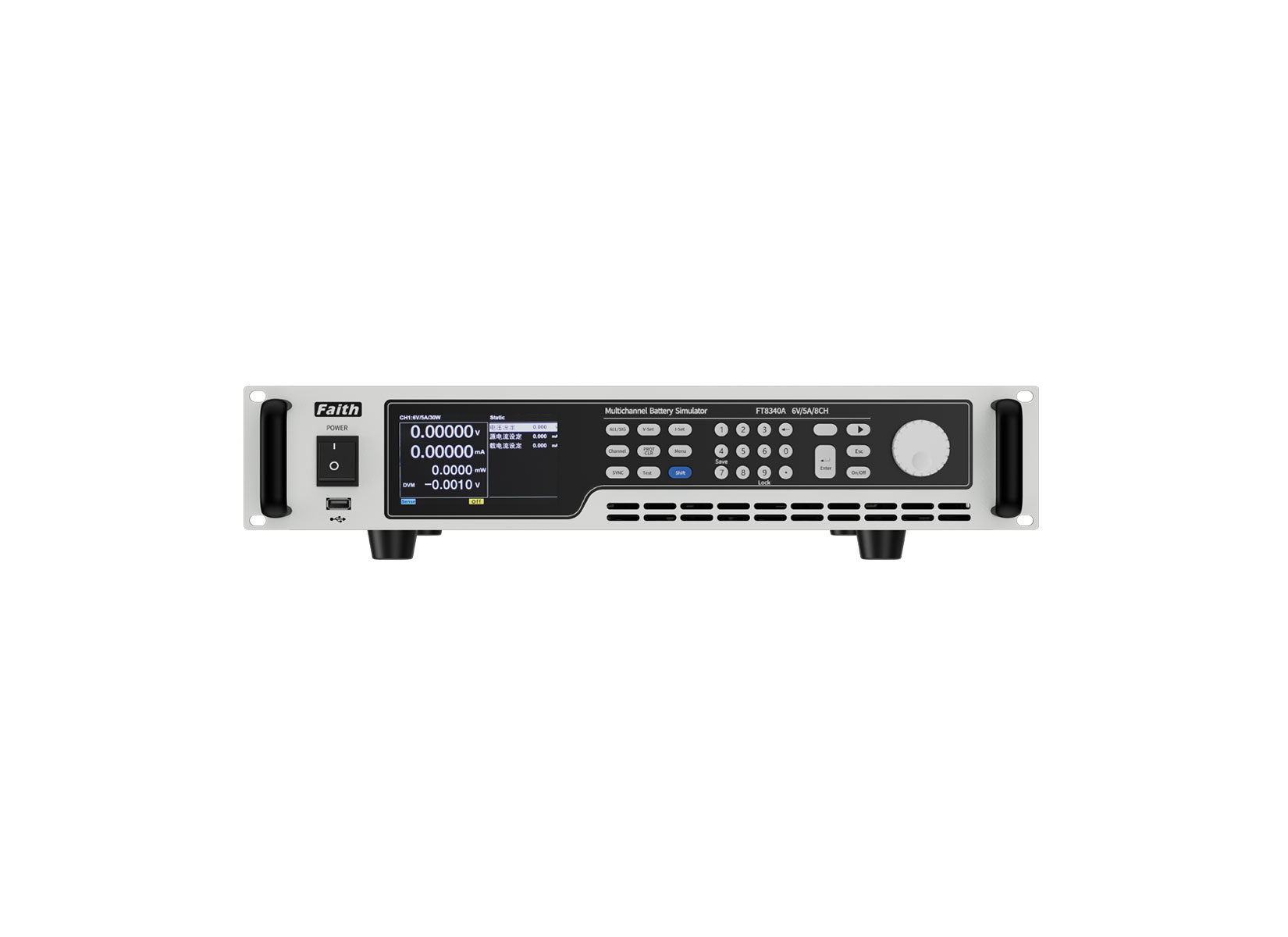 FT8340系列多通道電池模擬器(±5V/±6V/±15V/±20V，8通道)
